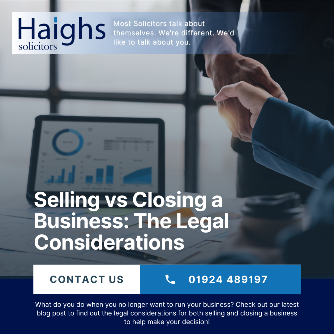 Selling vs Closing a Business: Legal Considerations